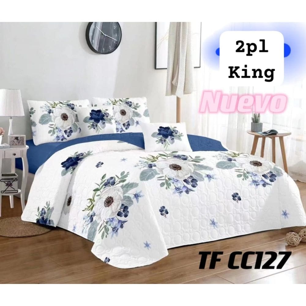 Capa de edredão 2 quadradas, azul Paris, pelúcia de verão, 230x250cm