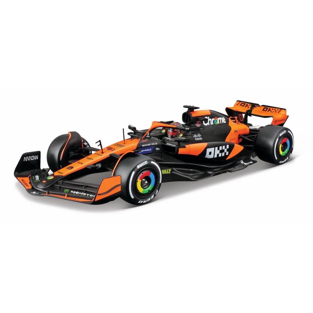 Veículo de fórmula fundido sob pressão Bburago 1:24 2024 Race McLaren MCL38