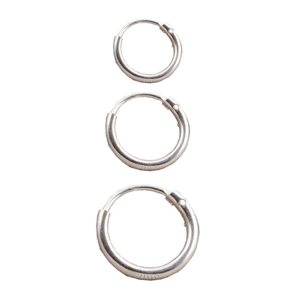 Conjunto de 3 anéis de nariz em prata 925