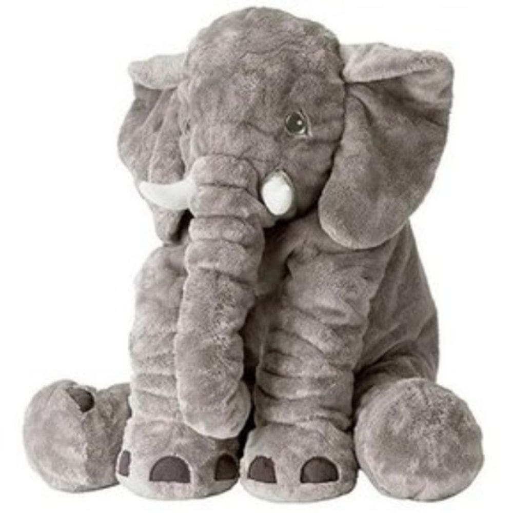 Almofada de elefante de pelúcia para recém-nascidos e adultos