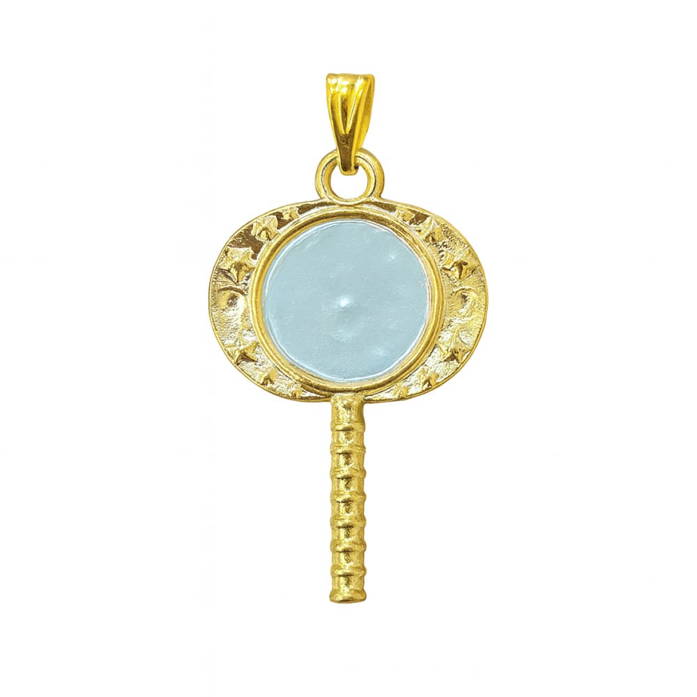 Pingente Oxum Abebé 3,3 cm Dourado