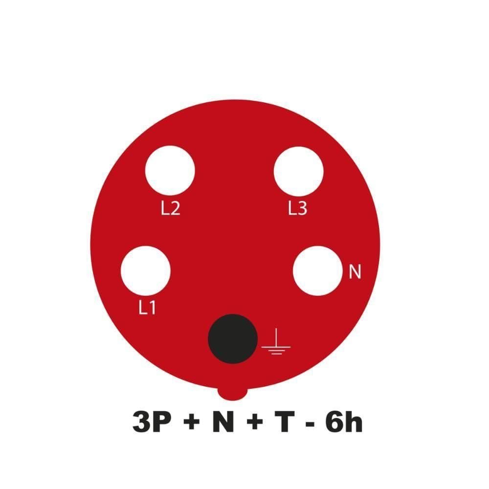 Tomada De Acoplamento Industrial 3p N T 63 A 380-415 Vca 6 H Tramontina