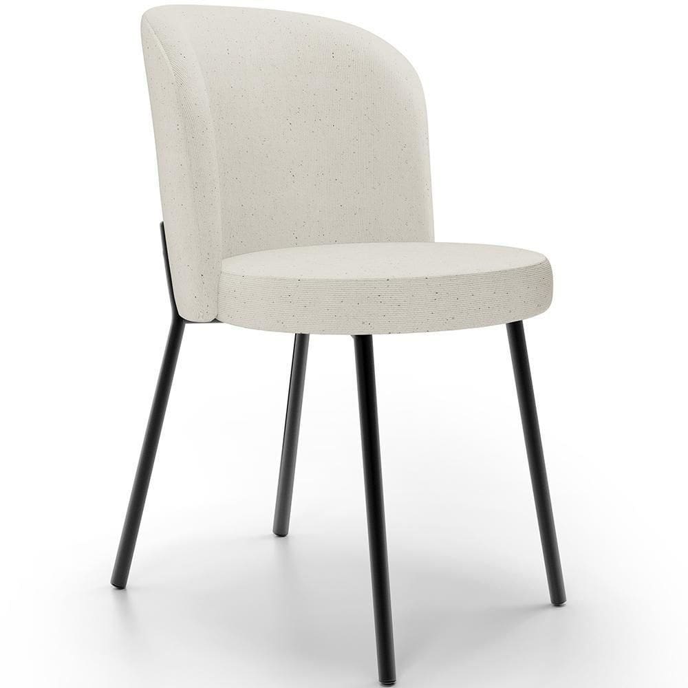 Cadeira Para Sala De Jantar Cozinha Estofada Gavi L02 Linho Champagne - Lyam Decor