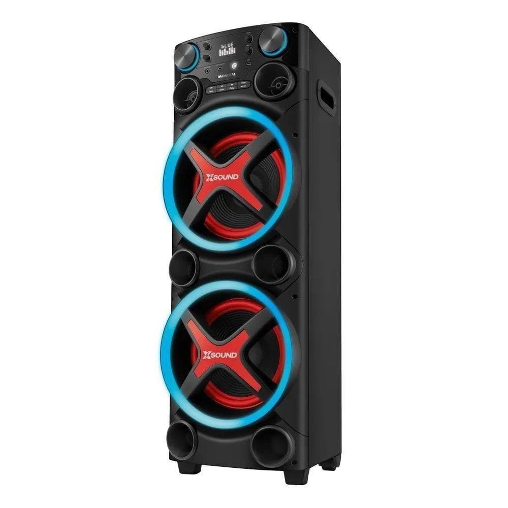 Caixa De Som Amplificada Mondial Torre De Som TM-2200 Entrada USB Bluetooth Preto 2200W Bivolt