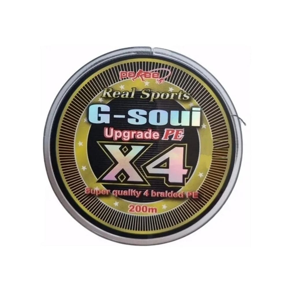 Linha de pesca, multifilamento de nylon X4, fios 0,18 mm, 20 libras, 200 m