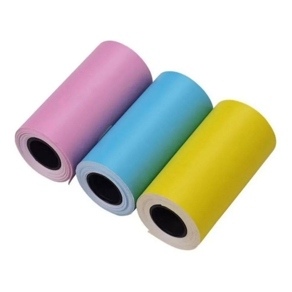 Papel adesivo para impressora térmica 3 rolos 57x30mm para bolso