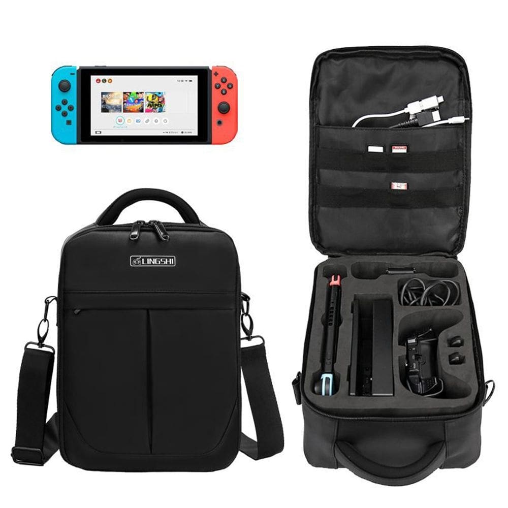 Mochila Nintendo Switch, bolsa de ombro portátil impermeável
