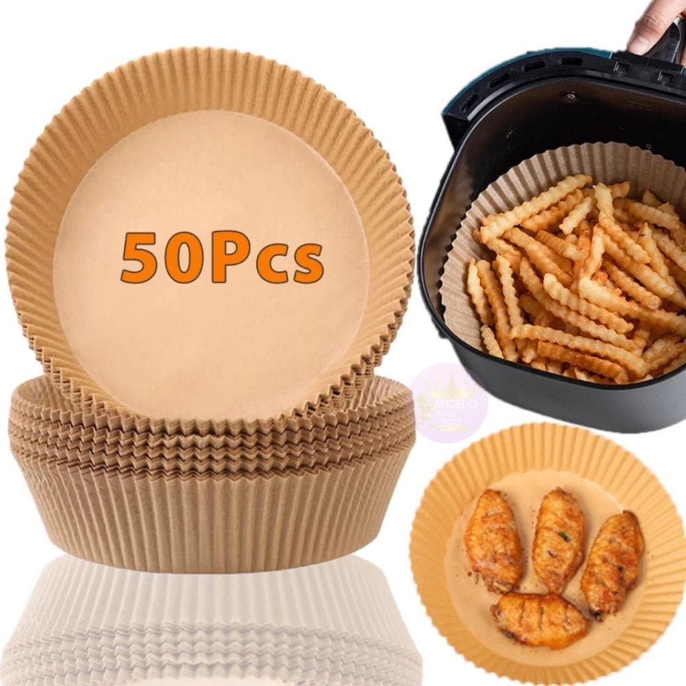 Forros antiaderentes descartáveis para fritadeira de ar comprimido, 50 unidades