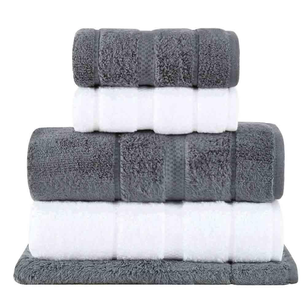 Jogo de Toalhas de Banho Gigante com 05 Peças Vision Dual Air Branca e  Cinza - Buddemeyer