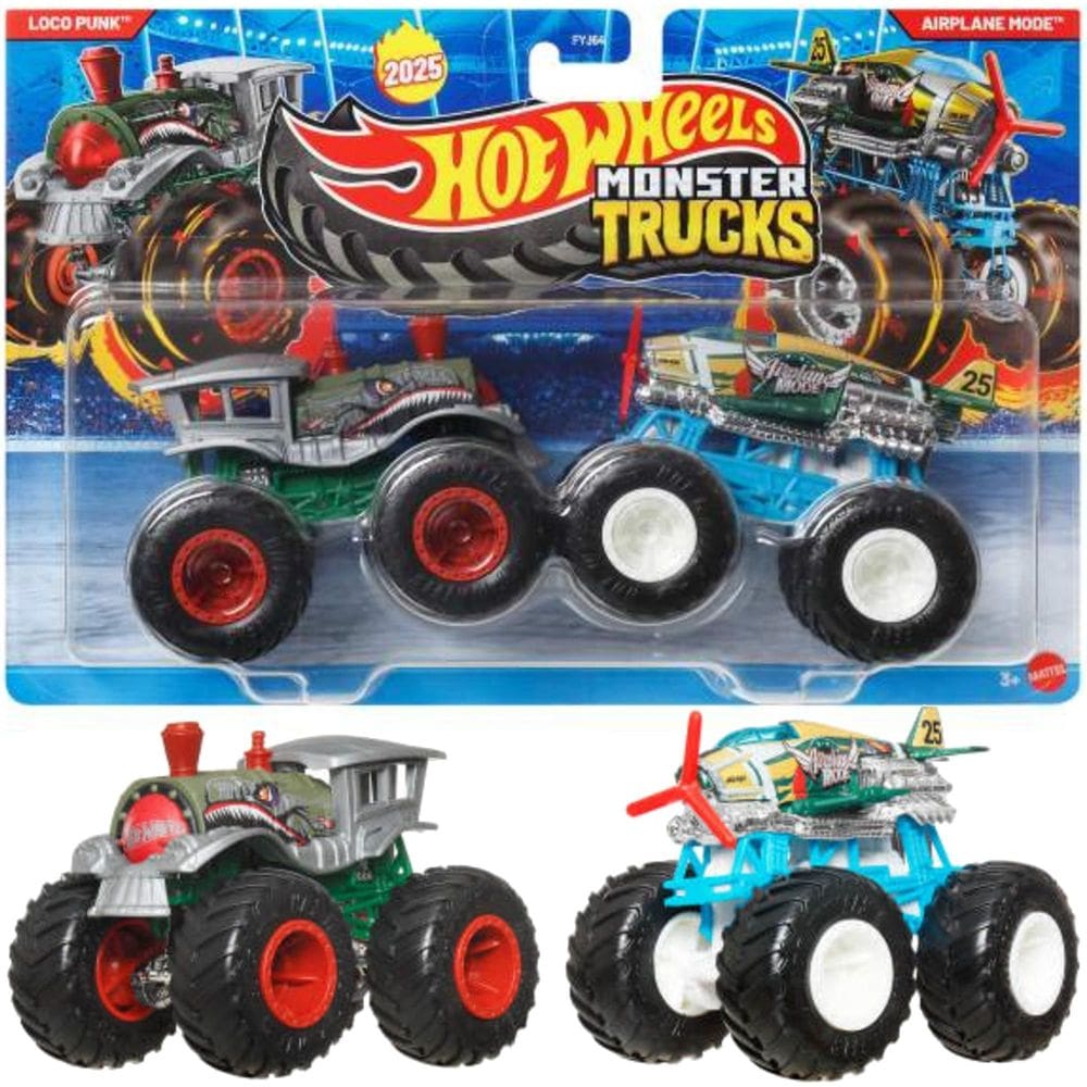 Carrinhos Hot Wheels Monster Trucks - Loco Punk vs Airplane Mode MATTEL