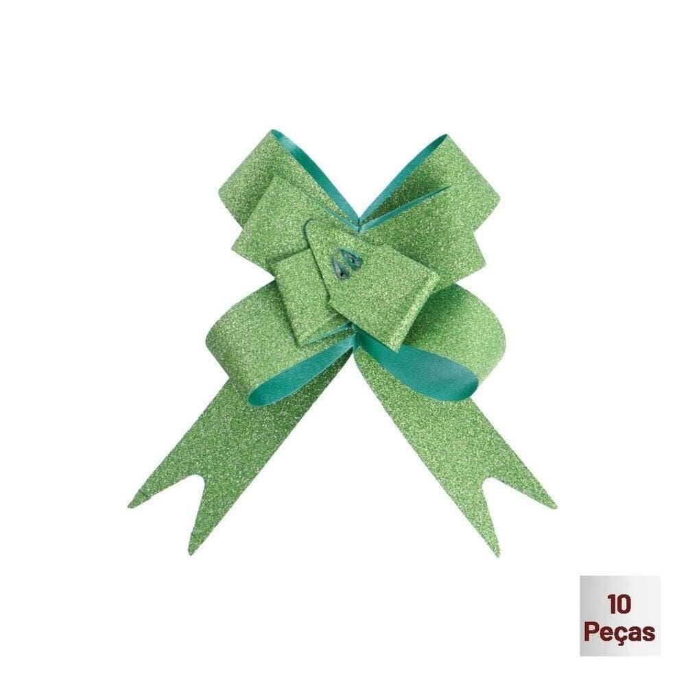 Laço Para Presente 10 Pç 2x34cm Glitter - Tudo em Caixa