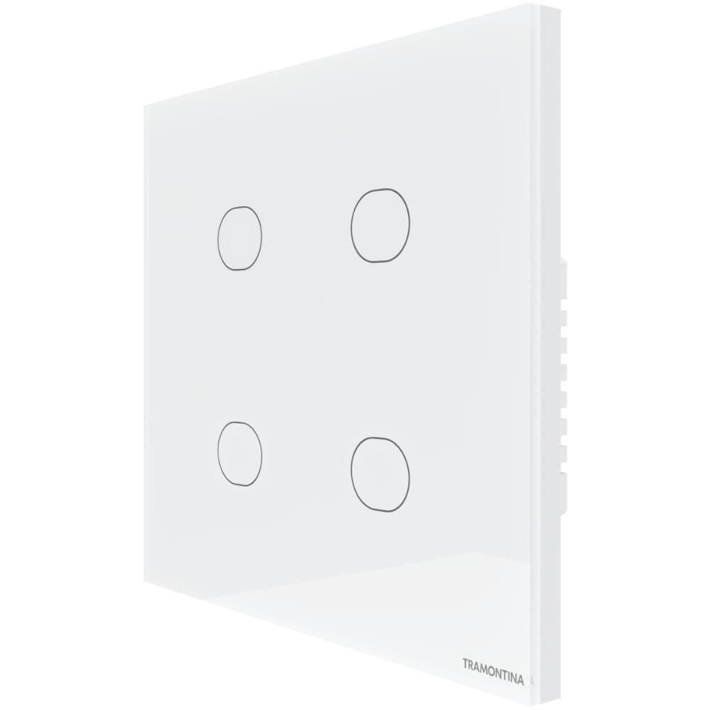 Interruptor Touch Smart 4x4 Tramontina Branco Com 4 Canais