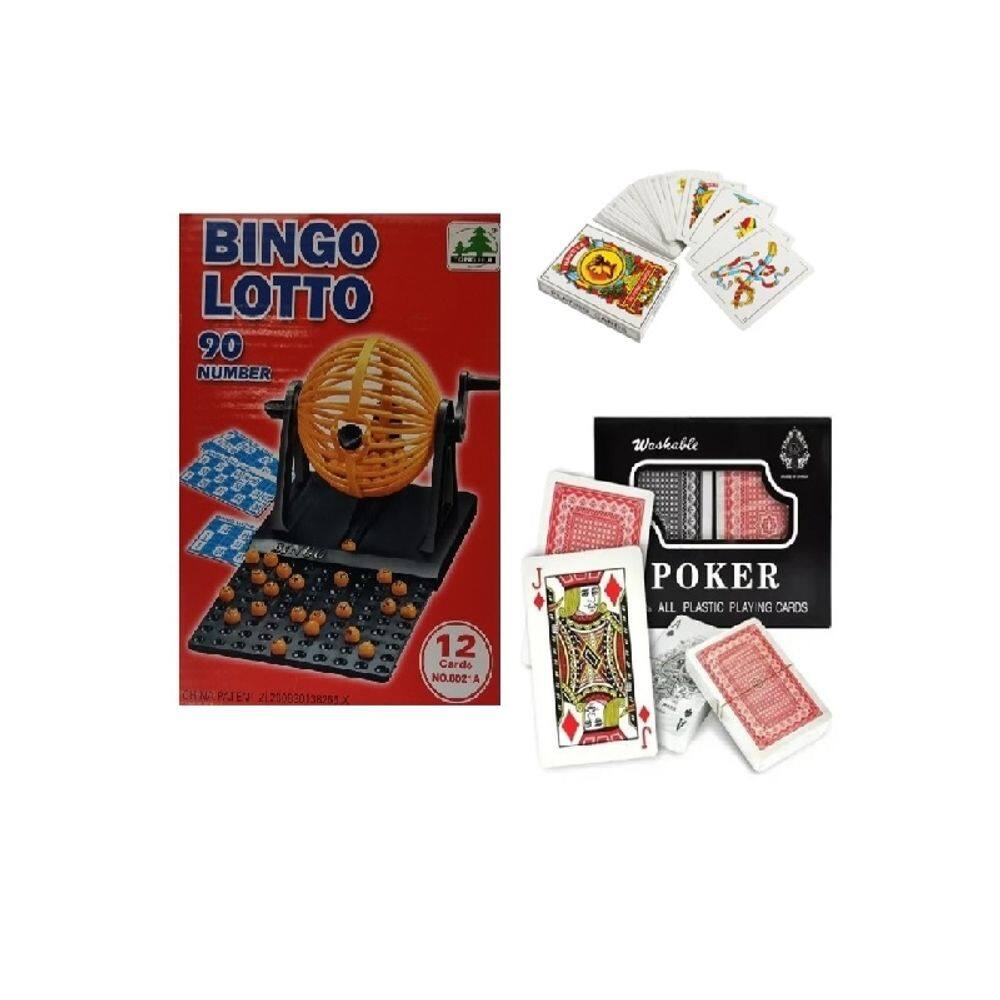 Pacote de cartas de baralho Bingo-Lotto em espanhol e inglês