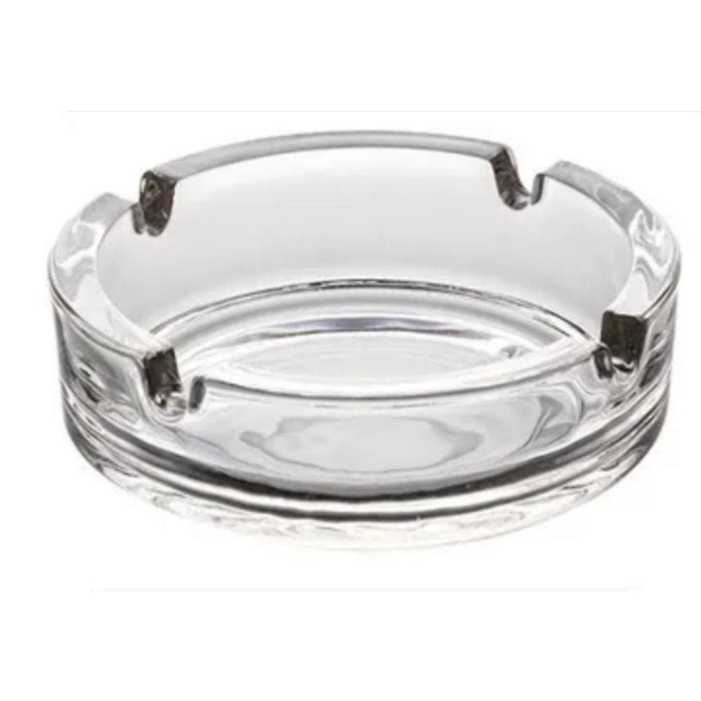 Cinzeiro de vidro decorativo de 10,5 cm de diâmetro com tampa