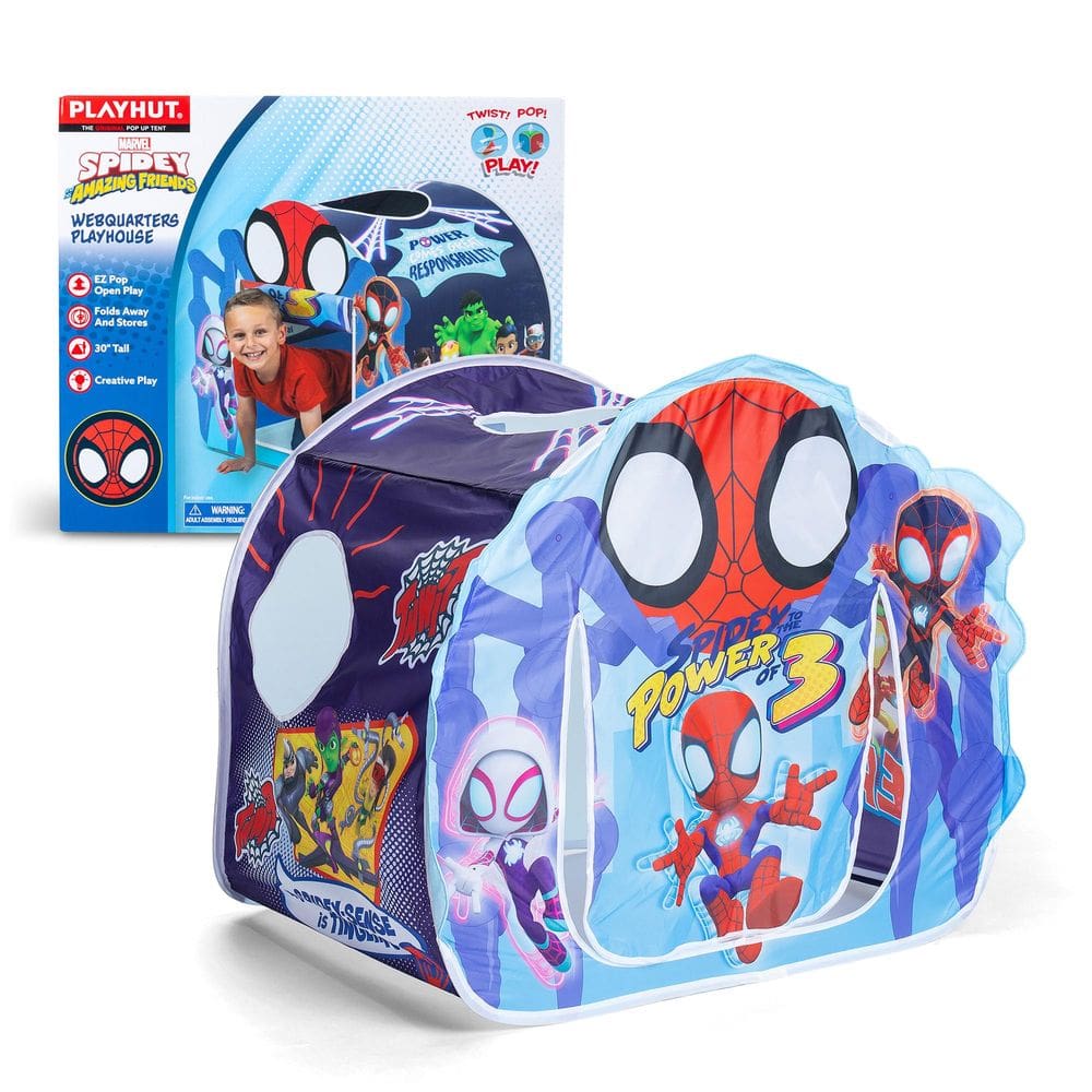 Toy Playhut Spidey`s Webquarters Playhouse 76 cm de altura