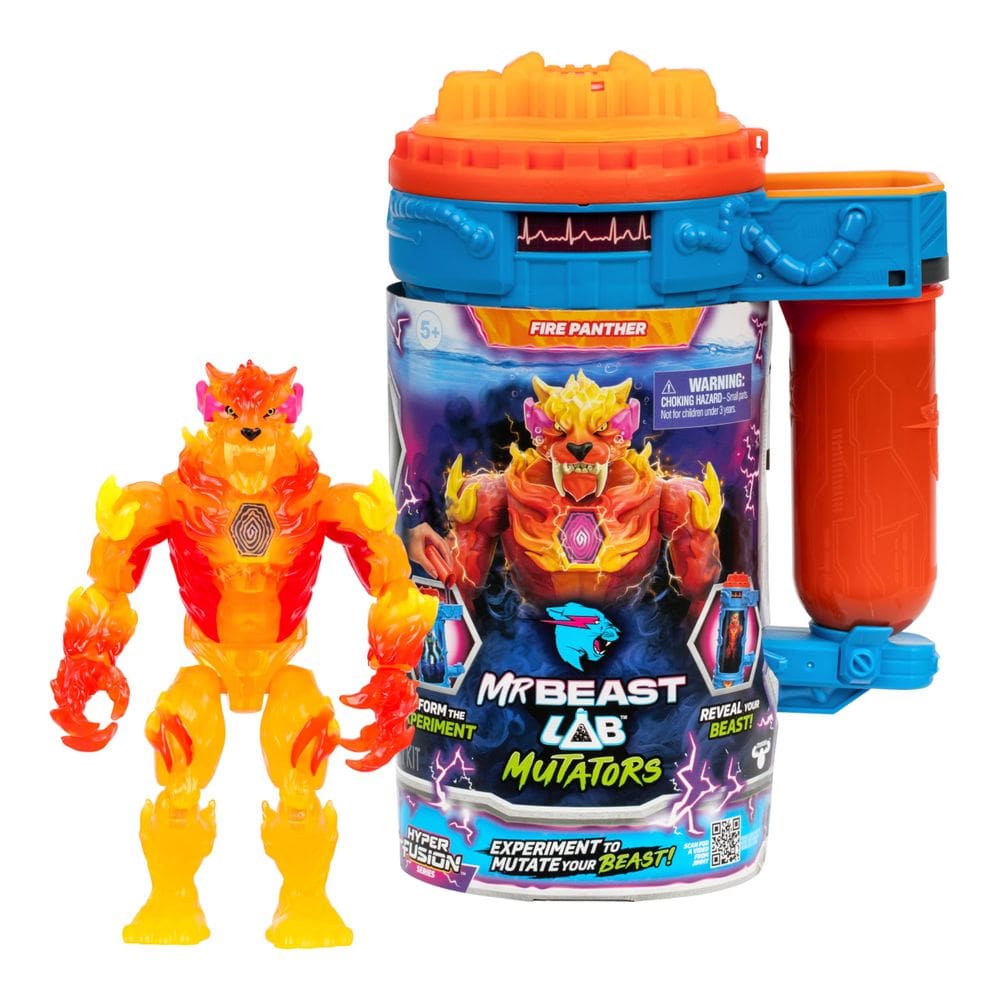 Figura de ação MRBEAST LAB Hyper Fusion Mutators Fire Panther