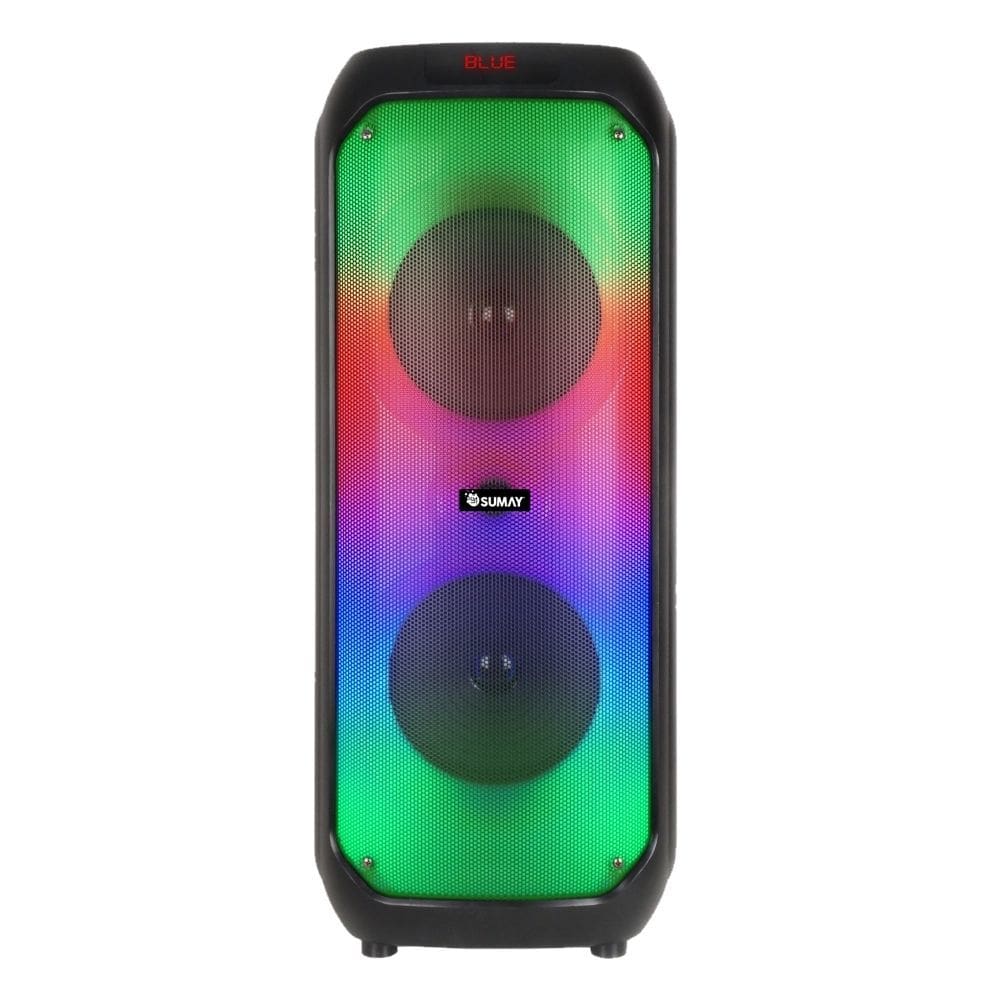 Caixa De Som Portatil Sumay SM-CAP 51 Fire Bluetooth com LED`s Multicor 1000W RMS