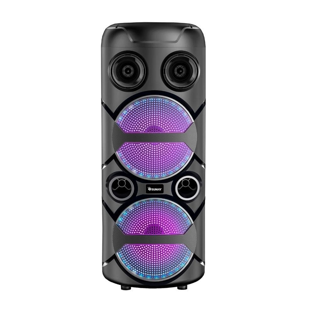 Caixa De Som Portatil Sumay SM-CAP 50 Ravena com Controle Bluetooth LED`s 400W RMS