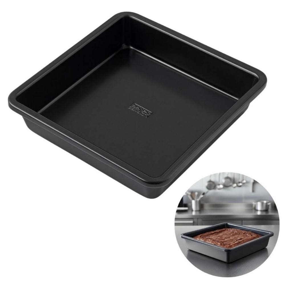 Forma Quadrada Brownie Pão Bolo Torta Aço Antiaderente 20cm