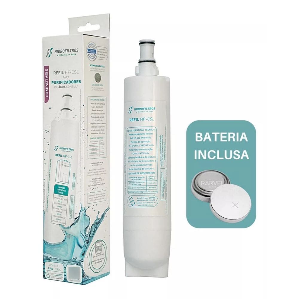 Refil para purificador Consul Cpc30 Cpc31 Cpb34 Cpb35 Cpb36  Hidrofiltros
