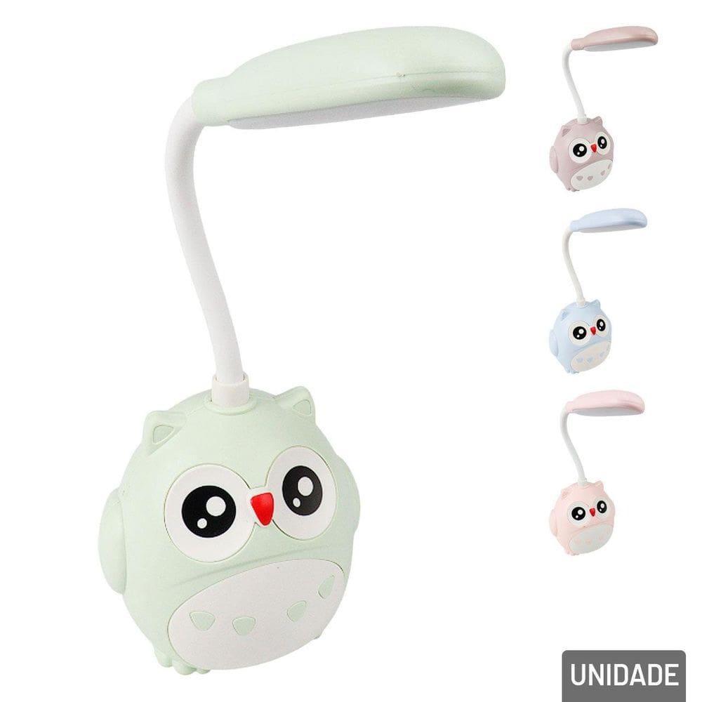 Luminária de Mesa 28cm EM LED Animais - Tudo em Caixa