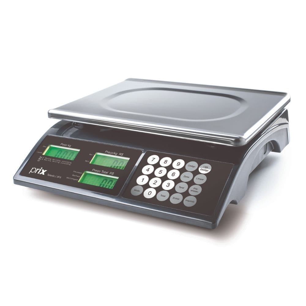 Balança Computadora Digital PRIX3 PLUS, CAPACIDADE 6KGX2G,15KGX5G, 32KGX10G Toledo