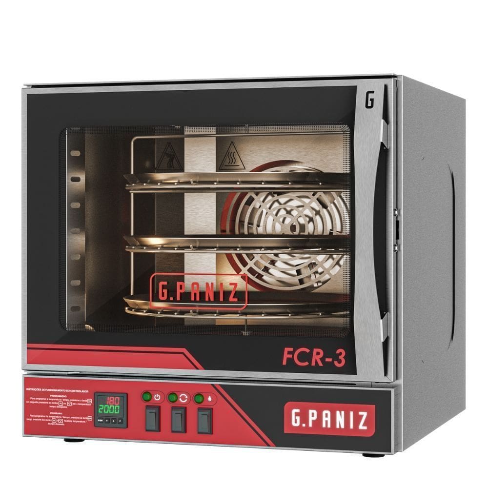 Forno Convector Rotativo Elétrico Monofásico FCR3 Inox G.Paniz 220V