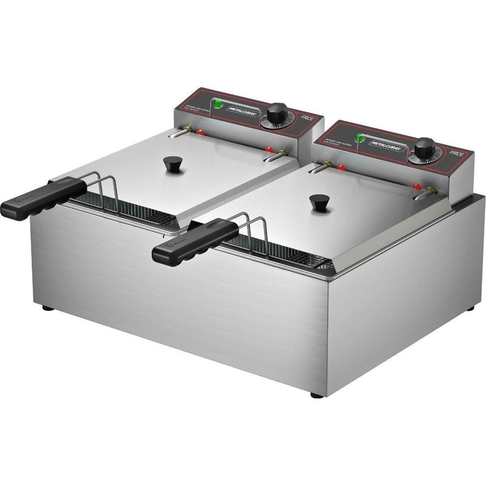 Fritadeira Elétrica 10 Litros 2 Cubas FRCE10 Metalcubas 220V