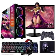 Computador PC Gamer Completo TOB Intel Core i5 SSD 480GB 16GB Teclado Mouse Mouse Pad e Headset Gamer Joystick Monitor 23” Windows 10 Pro Trial