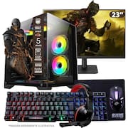 PC Gamer AMD Ryzen 5 4600G  16GB RAM  Placa de video Radeon Vega 7  SSD 480GB  Fonte 550W + Monitor 23” LED 75hz + Kit Gamer Completo