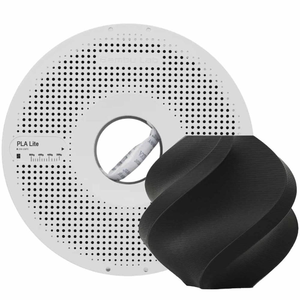 Filamento PLA Lite Bambu Lab para Impressora 3D Preto 1kg - A18-K0-1.75-1000-SPL