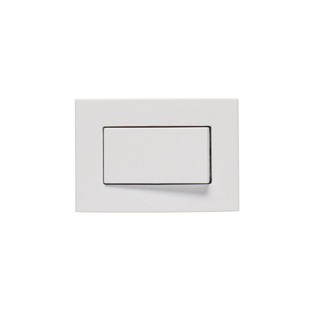 Placa Para Móveis 65x45 Com Interruptor Intermediário Margirius Sleek 10a Branca