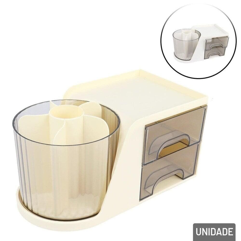 Organizador Multiuso Plástico 12x23cm com 8 Nichos - Tudo em Caixa