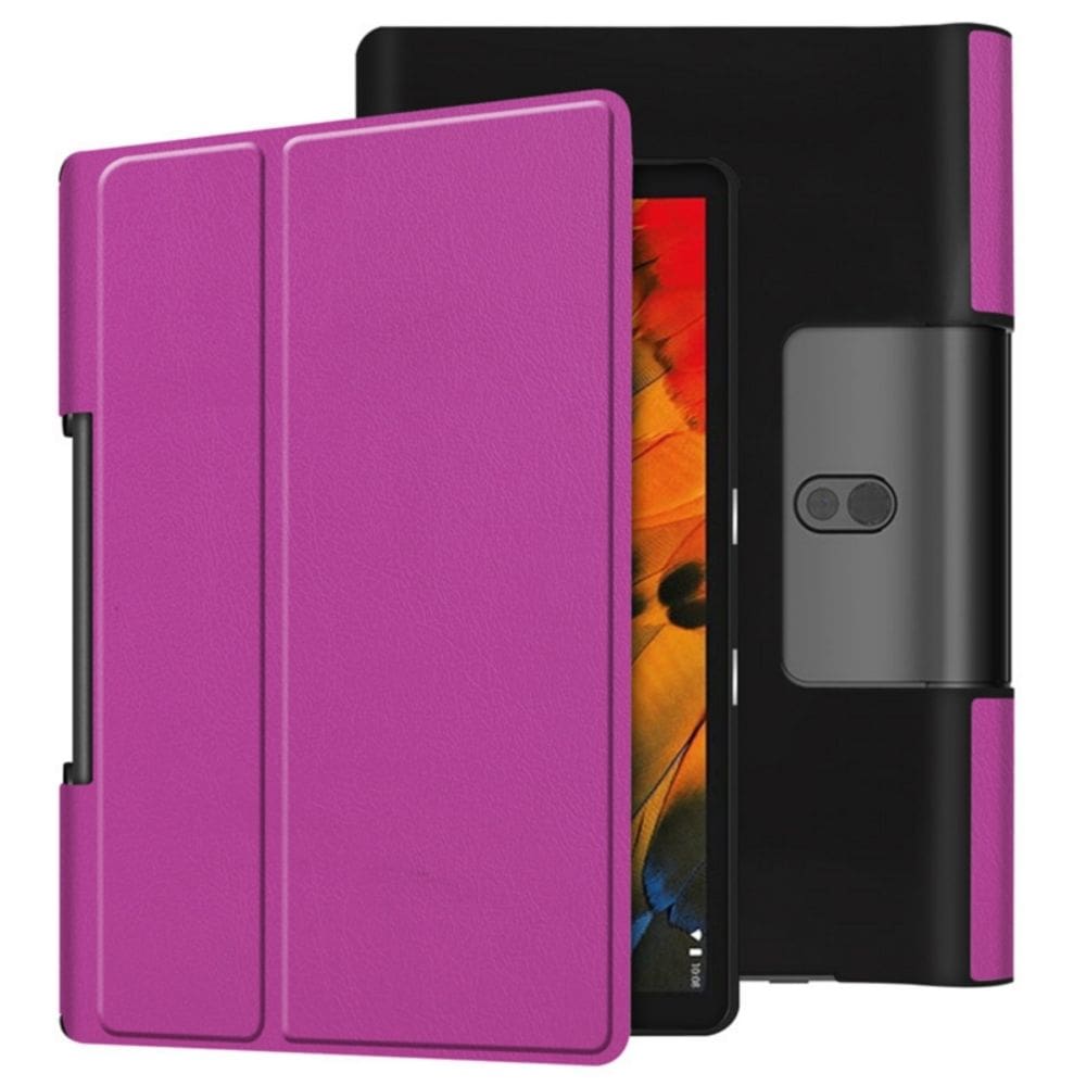 Capa para tablet Lenovo Yoga 10.1 roxa YT-X705 em couro sintético