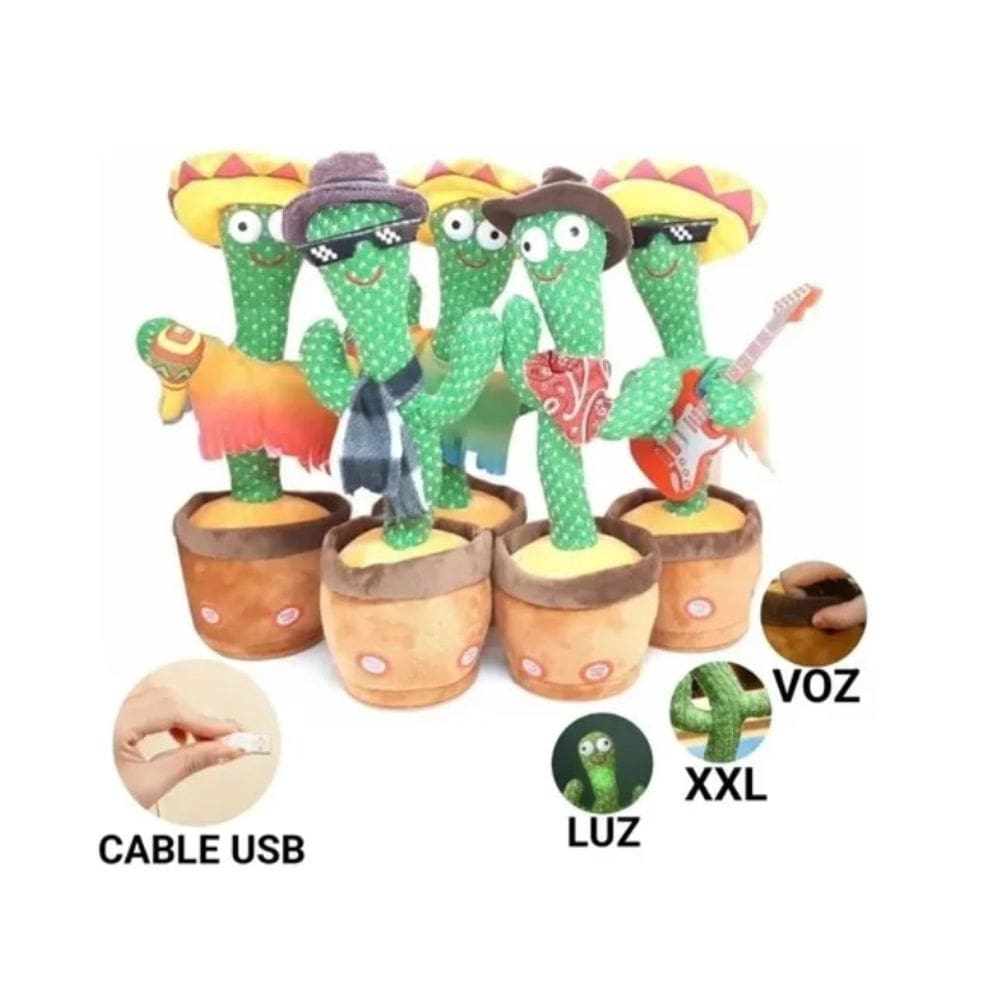 Toy Cactus Dancer and Talkative em espanhol/inglês/russo/A