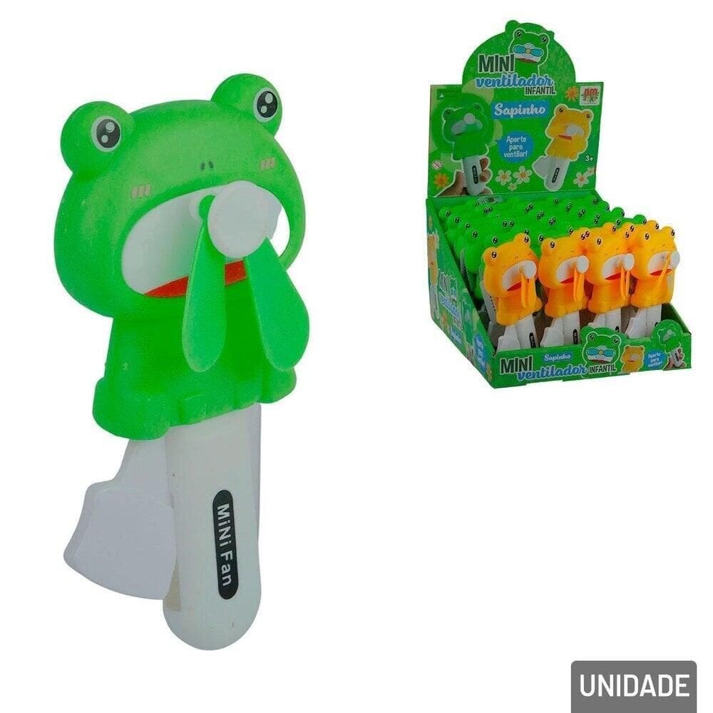 Mini Ventilador de Mão Plástico Sapinho Color - Tudo em Caixa