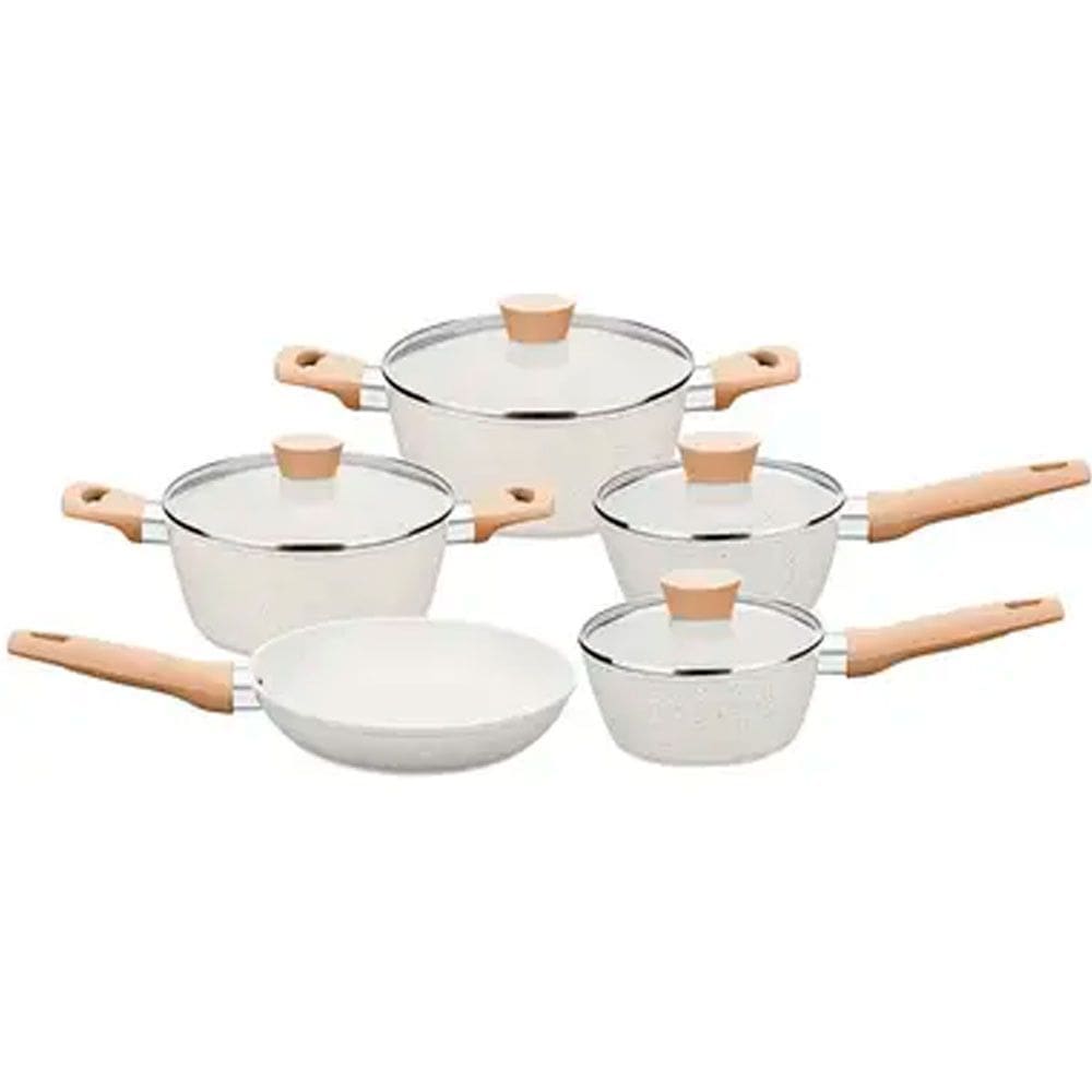 Jogo de Panelas MTA Aluminio Antiaderente 5 Pecas Carmela