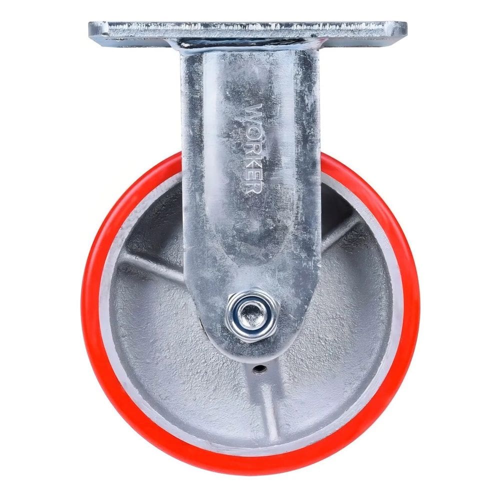 Rodízio Fixo De Ferro Pu 5`` Até 300kg Worker - 361240