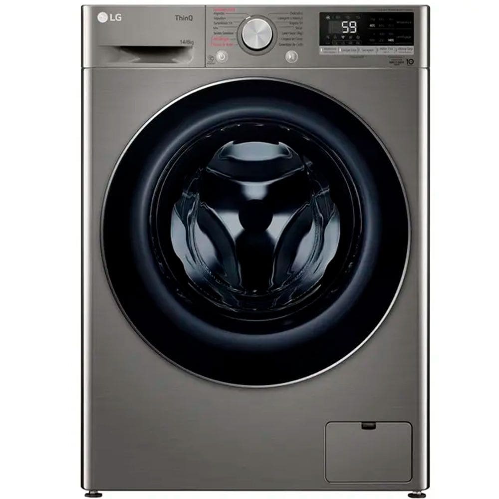 Lava e Seca Smart LG Com inteligencia Artificial 14kg Cesto Inox CV5014PC4