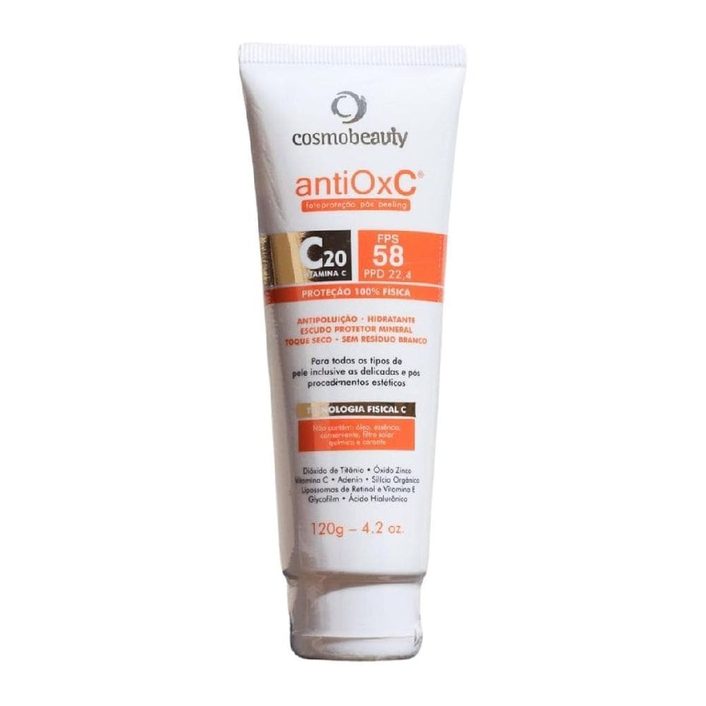 Vitamina C Protetor Solar Clareador Fps58 Cosmobeauty 120g