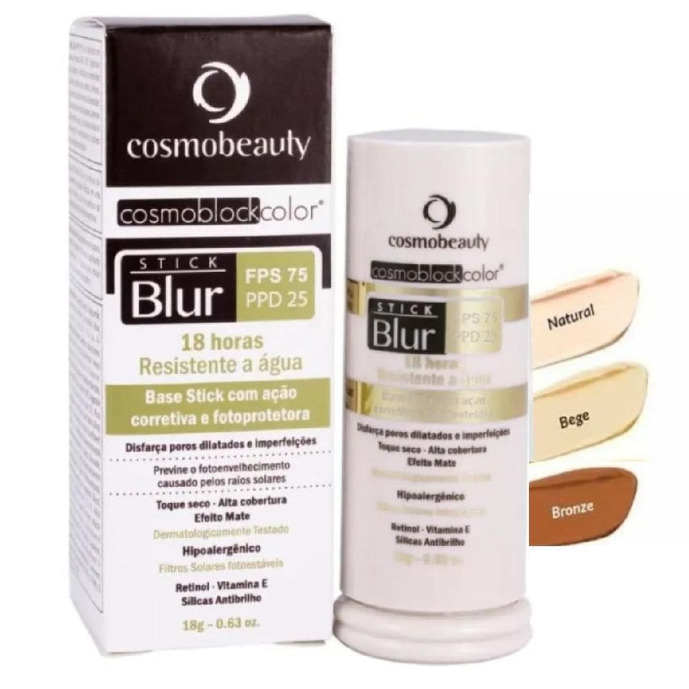 Blur Stick Fps75 Bege Cosmoblock Bastão 18g Cosmobeauty