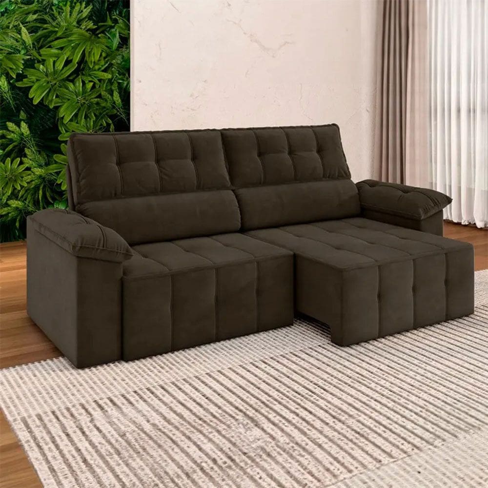 Sofá Retrátil e Reclinável 220 cm Santorini Besthouse
