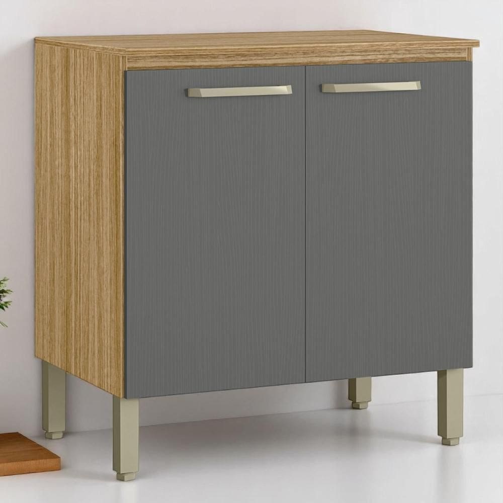 Balcão 2 portas 800 c/ Tampo Lapis Freijó Gris