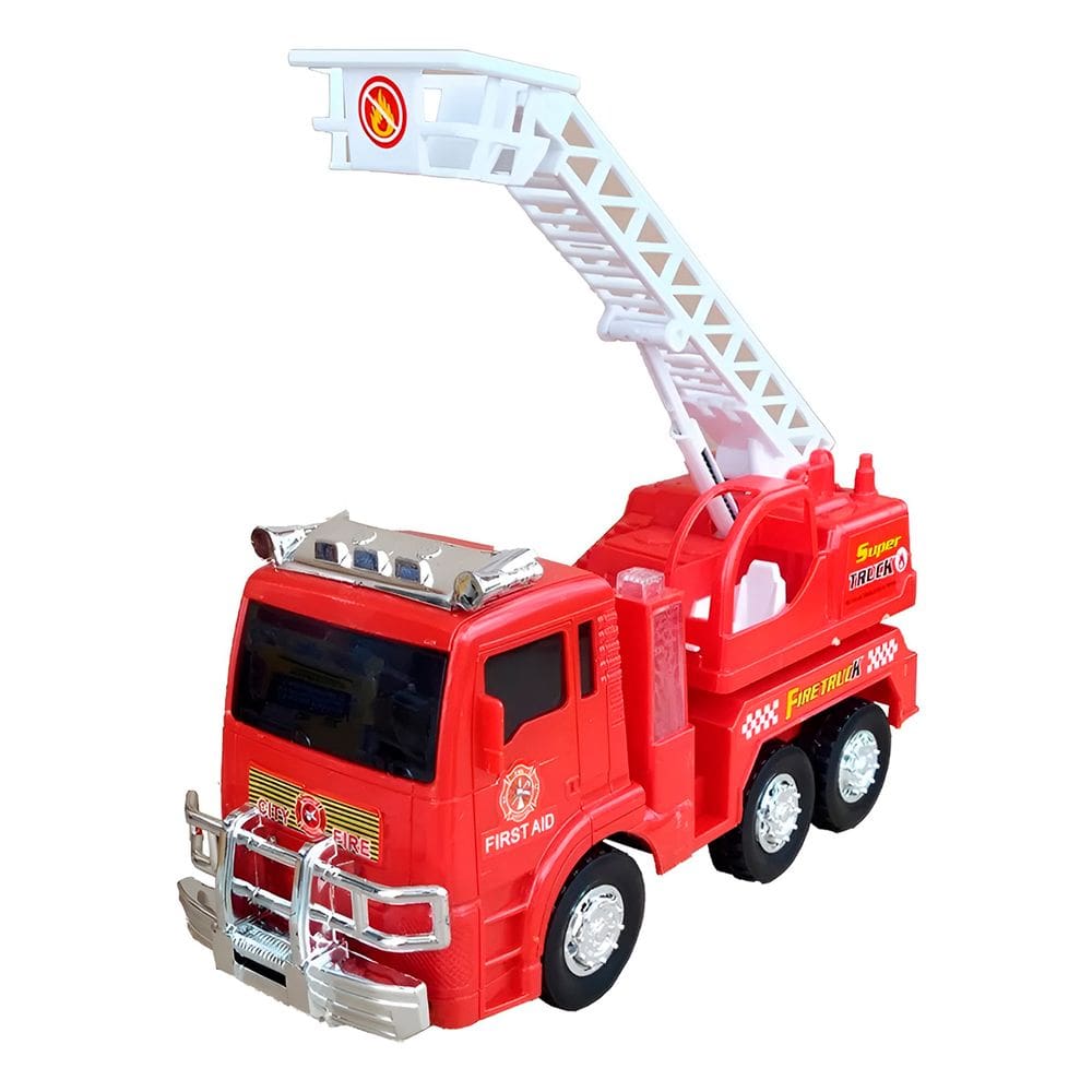 Brinquedo Caminhão de Bombeiros Resgate Escada Extensível