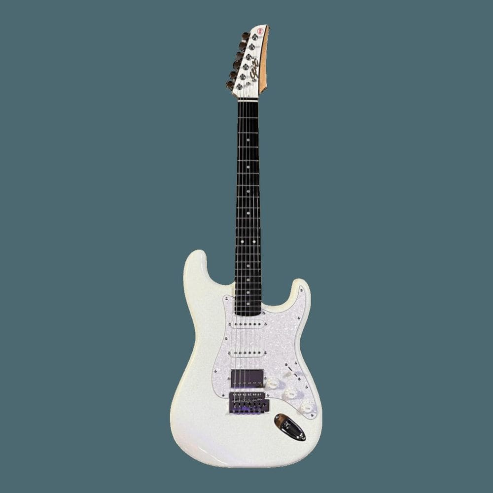 Guitarra Seizi Fun Katana Musashi Hss Snow White Sparkle