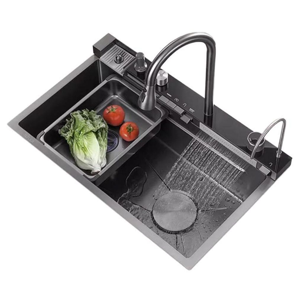 Pia Cozinha Gourmet Inox Premium Funcional 75X45 Moderna