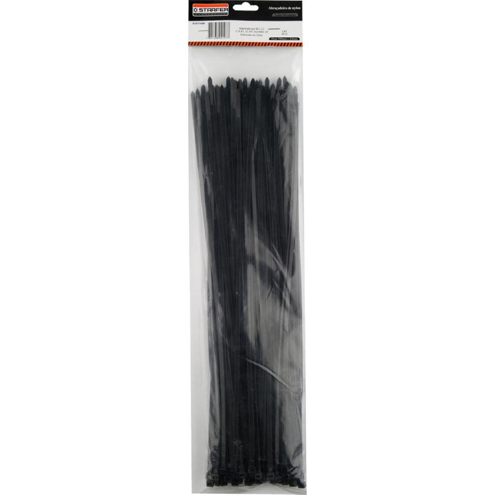 500 Abraçadeira Nylon Preta 300X3,6Mm Starfer