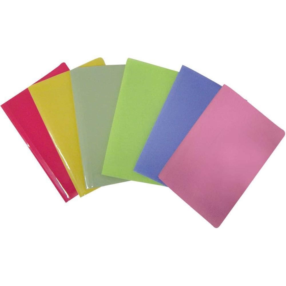 Pasta Grampo Trilho Plastica Oficio Cores Montada