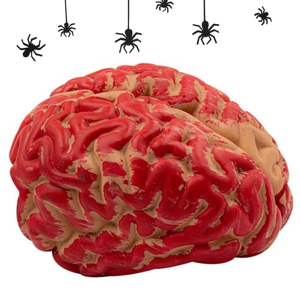 Cerebro Falso Halloween Sangue Artificial Realista Dia das Bruxas Decoraçao Festa Tematica Susto Terror Horripilante