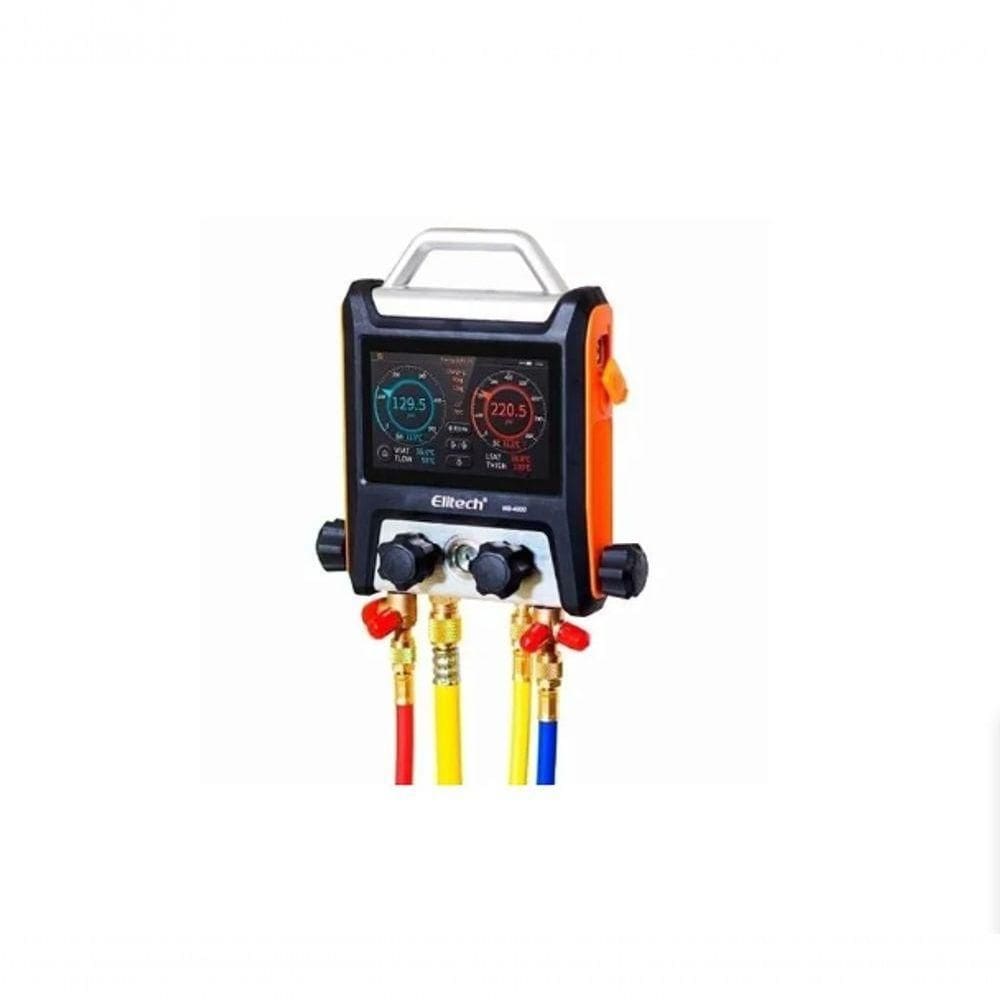 Manifold Digital Com Vacuômetro Bluetooth Elitech 4-vias Ms-4000